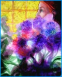 She watches her flowers carefully